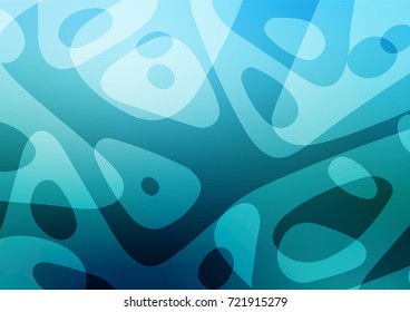 Dark BLUE vector natural abstract background. Ethnic elegant natural pattern with gradient. Hand painted design for web, leaflet, textile.