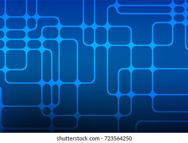 Dark BLUE vector natural abstract pattern. A vague abstract illustration with doodles in Indian style. The template can be used as a background for cell phones.