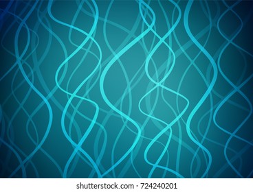 Dark BLUE vector natural abstract template. Doodles on blurred abstract background with gradient. A new texture for your design.