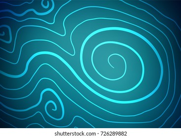 Dark BLUE vector natural abstract texture. Shining colored illustration with doodles in Zen tangle style. A completely new template for your business design.