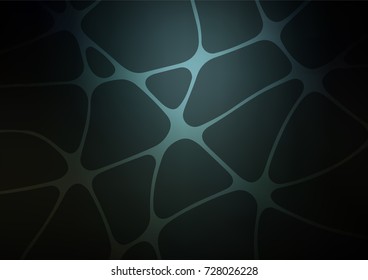 Dark BLUE vector natural abstract background. Shining colored illustration with doodles in Zen tangle style. The textured pattern can be used for website.