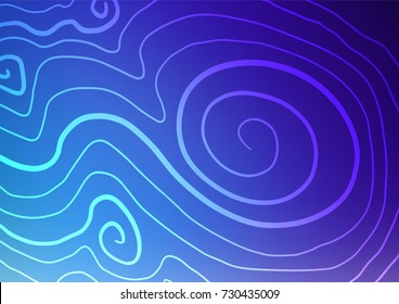 Dark BLUE vector natural abstract texture. Doodles on blurred abstract background with gradient. A completely new template for your business design.