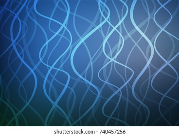 Dark BLUE vector natural abstract pattern. Shining colored illustration with doodles in Zen tangle style. The pattern can be used for heads of websites and designs.