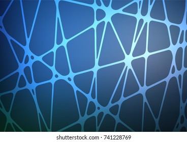 Dark BLUE vector natural abstract background. Creative illustration in blurred style with doodles and Zen tangles. The pattern can be used for coloring books and pages for kids.