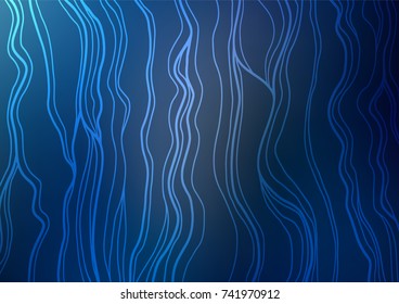 Dark BLUE vector natural abstract background. Shining colored illustration with doodles in Zen tangle style. The completely new template can be used for your brand book.