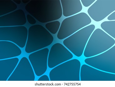 Dark BLUE vector natural abstract background. Geometric doodle illustration in Origami style with gradient. Hand painted design for web, leaflet, textile.