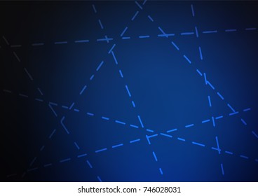 Dark BLUE vector natural abstract background. Sketchy hand drawn doodles on blurred background. The template can be used as a background for cell phones.