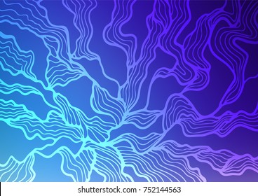 Dark BLUE vector natural abstract texture. Colorful illustration in abstract style with doodles and Zen tangles. A completely new design for your business.