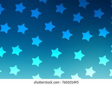 Dark BLUE vector natural abstract template. Doodles on blurred abstract background with gradient. The pattern can be used for coloring books and pages for kids.