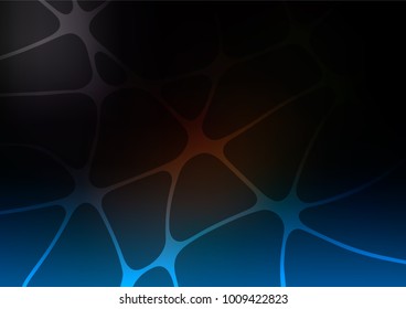 Dark BLUE vector natural elegant background. Glitter abstract illustration with doodles and Zen tangles. A completely new design for your business.