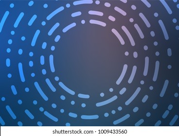 Dark BLUE vector natural elegant background. Blurred decorative design in Indian style with Zen tangles. The pattern can be used for wallpapers and coloring books.