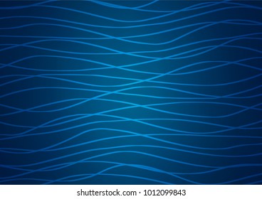 Dark BLUE vector natural elegant background. Colorful abstract illustration with lines in Asian style. A completely new template for your business design.