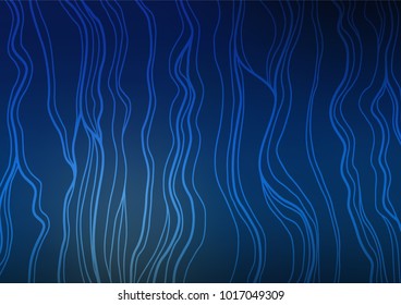 Dark BLUE vector natural elegant pattern. A completely new color illustration in doodle style. The template can be used as a background for cell phones.