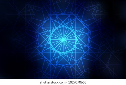 Dark BLUE vector natural elegant pattern. Childish elegant natural pattern with gradient. The pattern can be used for wallpapers and coloring books.