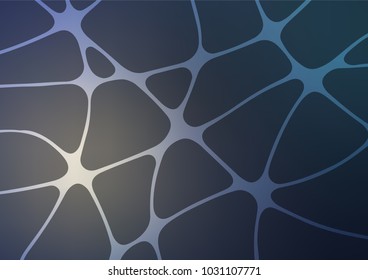Dark BLUE vector natural elegant background. Decorative shining illustration with doodles on abstract template. Hand painted design for web, leaflet, textile.