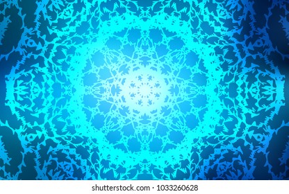 Dark BLUE vector natural elegant pattern. Decorative shining childish illustration with doodles on abstract template. The doodle design can be used for your web site.