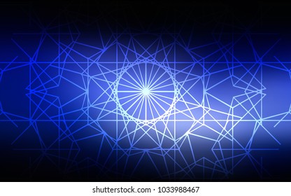 Dark BLUE vector natural elegant artwork. Doodles created by child on blurred abstract background with gradient. A new texture for your design.