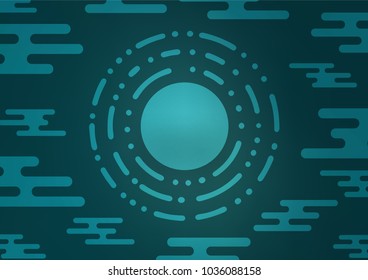 Dark BLUE vector natural elegant texture. Shining colored illustration with doodles in Zen tangle style. The pattern can be used for wallpapers and coloring books.