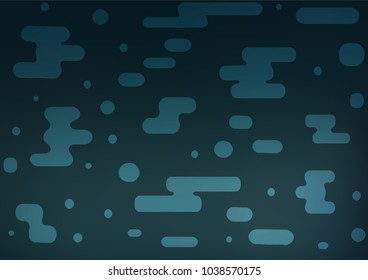 Dark BLUE vector natural elegant template. Glitter abstract illustration with doodles and Zen tangles. A completely new template for your business design.