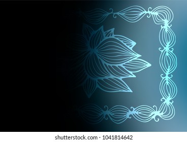 Dark BLUE vector natural elegant template. Geometric doodle illustration in Origami style with gradient. Brand-new style for your business design.