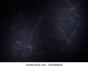 Dark BLUE vector natural elegant texture. Brand-new colored illustration in blurry style with doodles. A new texture for your design.
