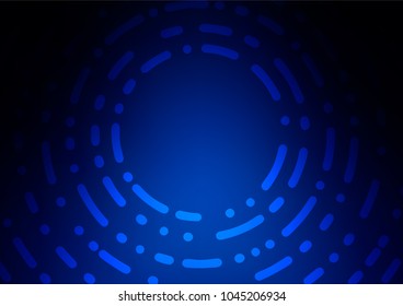 Dark BLUE vector natural elegant pattern. Blurred decorative design in Indian style with Zen tangles. The elegant pattern can be used as a part of a brand book.