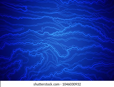 Dark BLUE vector natural elegant background. Shining colored illustration with doodles in Zen tangle style. The pattern can be used for coloring books and pages for kids.