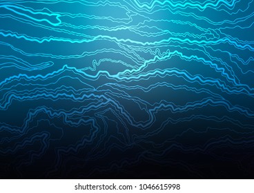 Dark BLUE vector natural elegant template. Glitter abstract illustration with doodles and Zen tangles. The best blurred design for your business.