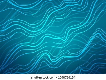 Dark BLUE vector natural elegant pattern. Sketchy hand drawn doodles on blurred background. The elegant pattern can be used as a part of a brand book.