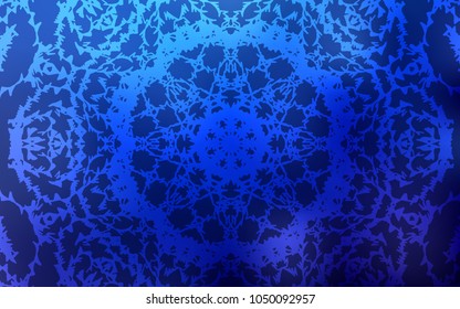 Dark BLUE vector natural elegant artwork. Doodles created by child on blurred abstract background with gradient. The textured pattern can be used for website.