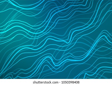 Dark BLUE vector natural elegant pattern. Sketchy hand drawn doodles on blurred background. The elegant pattern can be used as a part of a brand book.