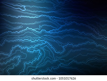 Dark BLUE vector natural elegant pattern. Colorful illustration in abstract style with doodles and Zen tangles. The textured pattern can be used for website.