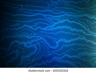 Dark BLUE vector natural elegant texture. A vague abstract illustration with doodles in Indian style. The best blurred design for your business.