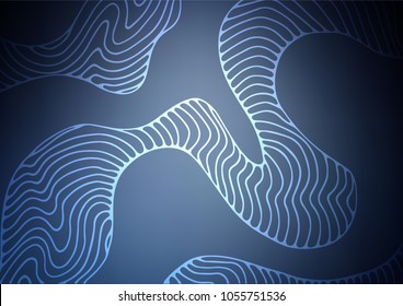 Dark BLUE vector natural elegant pattern. An elegant bright illustration with lines in Natural style. The elegant pattern can be used as a part of a brand book.