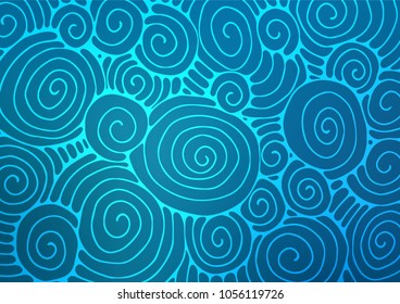 Dark BLUE vector natural elegant texture. A completely new color illustration in doodle style. The doodle design can be used for your web site.
