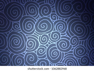 Dark BLUE vector natural elegant pattern. Geometric doodle illustration in Origami style with gradient. The doodle design can be used for your web site.