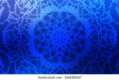 Dark BLUE vector natural elegant artwork. Creative illustration in blurred style with doodles made by child. The elegant pattern can be used as a part of a brand book.