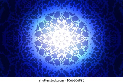 Dark BLUE vector natural elegant artwork. Creative illustration in blurred style with doodles made by child. A new texture for your design.