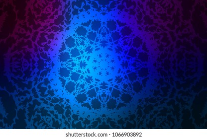 Dark BLUE vector natural elegant pattern. Childish elegant natural pattern with gradient. The pattern can be used for heads of websites and designs.