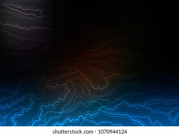 Dark BLUE vector natural elegant texture. A vague abstract illustration with doodles in Indian style. A completely new template for your business design.