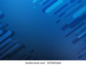Dark BLUE vector natural elegant template. Colorful abstract illustration with lines in Asian style. The completely new template can be used for your brand book.