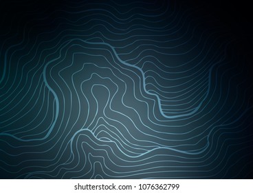 Dark BLUE vector natural elegant background. Brand-new colored illustration in blurry style with doodles. The completely new template can be used for your brand book.