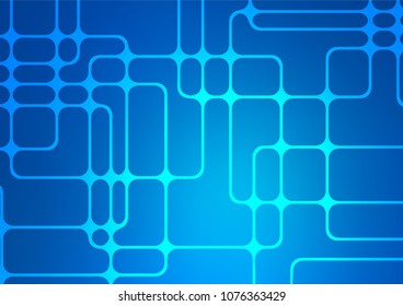 Dark BLUE vector natural elegant template. Colorful abstract illustration with lines in Asian style. Hand painted design for web, wrapping, wallpaper.