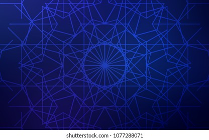 Dark BLUE vector natural elegant background. Creative illustration in blurred style with doodles made by child. A completely new template for your business design.
