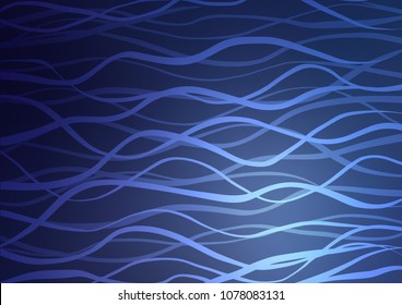 Dark BLUE vector natural elegant template. Ethnic elegant natural pattern with gradient. The pattern can be used for coloring books and pages for kids.