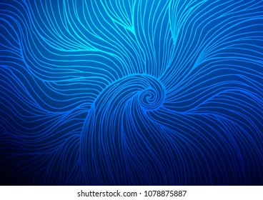 Dark BLUE vector natural elegant template. Geometric doodle illustration in Origami style with gradient. The best blurred design for your business.