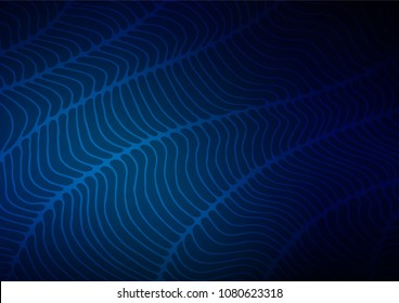 Dark BLUE vector natural elegant texture. A vague abstract illustration with doodles in Indian style. The doodle design can be used for your web site.
