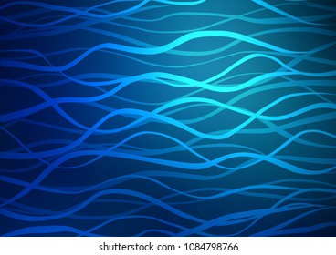 Dark BLUE vector natural elegant background. Brand-new colored illustration in blurry style with doodles. The elegant pattern can be used as a part of a brand book.