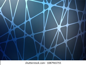 Dark BLUE vector natural elegant template. Modern geometrical abstract illustration with doodles. A completely new design for your business.