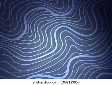 Dark BLUE vector natural elegant pattern. Ethnic elegant natural pattern with gradient. The best blurred design for your business.